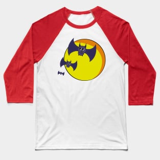 Cute Halloween Bats and a beautiful full moon Baseball T-Shirt